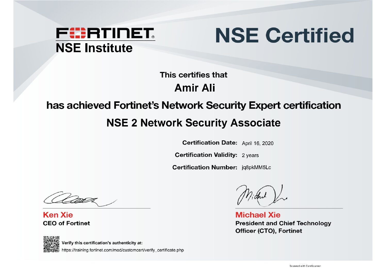 Network security certificate's